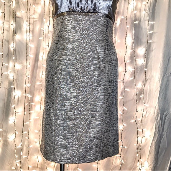 ADRIANNA PAPELL ⭐️ Silver Cocktail Dress & Jacket - Picture 5 of 12